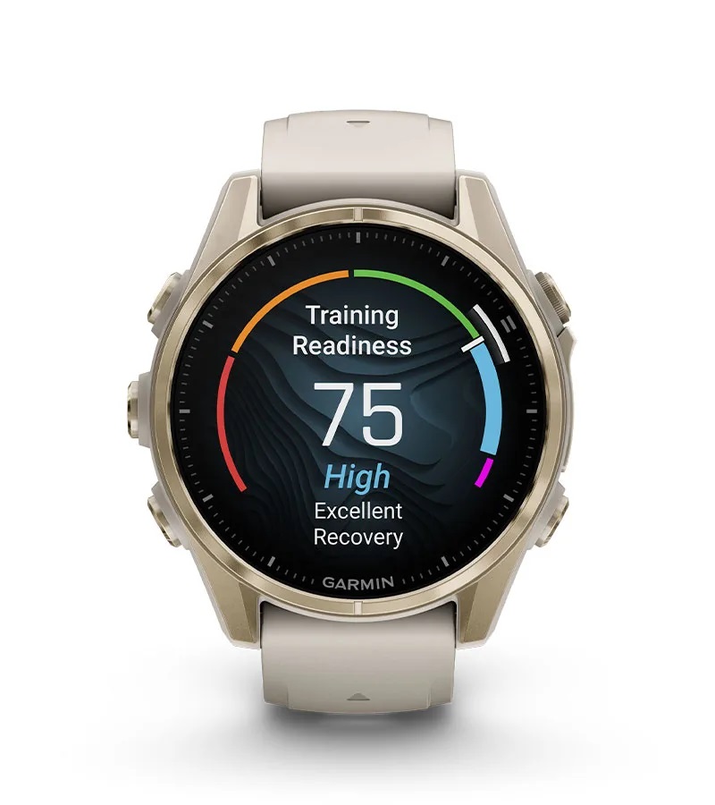 Умные часы Garmin Fenix 8, 43 мм, AMOLED, Silver with White Stone silicone band